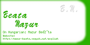 beata mazur business card